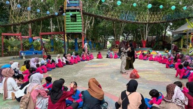 Wahana permainan di agro wisata pelangi