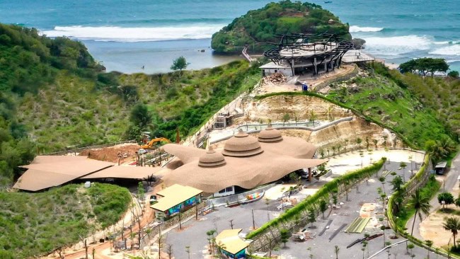 Lokasi dan rute perjalanan menuju drini park