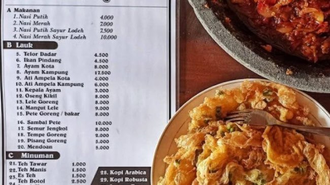 Daftar Menu Kampung Kuliner Kroya
